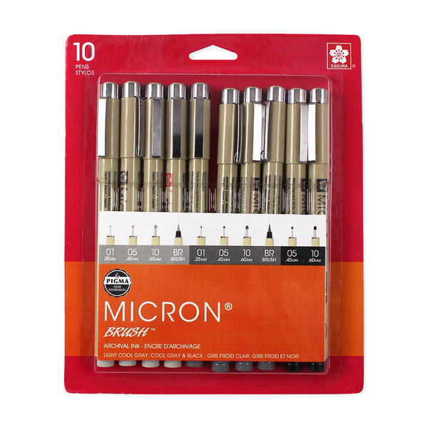 Sakura Pigma Micron Shade & Line Set of 10