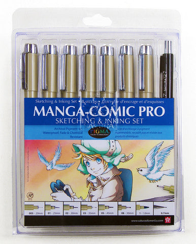 Sakura Manga-Comic Pro Drawing Set of 8