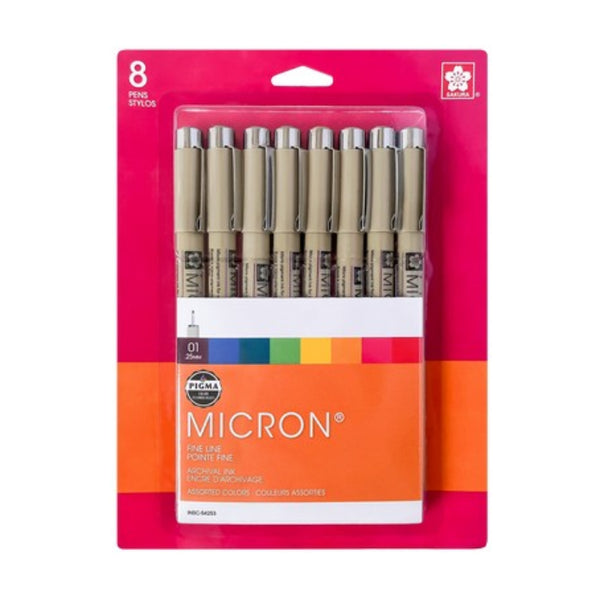 Pigma Micron 01 Rainbow Set