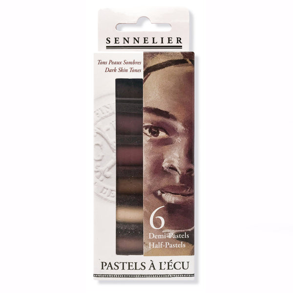Sennelier Extra Soft Half Pastel Sticks Set of 6 Portrait Dark