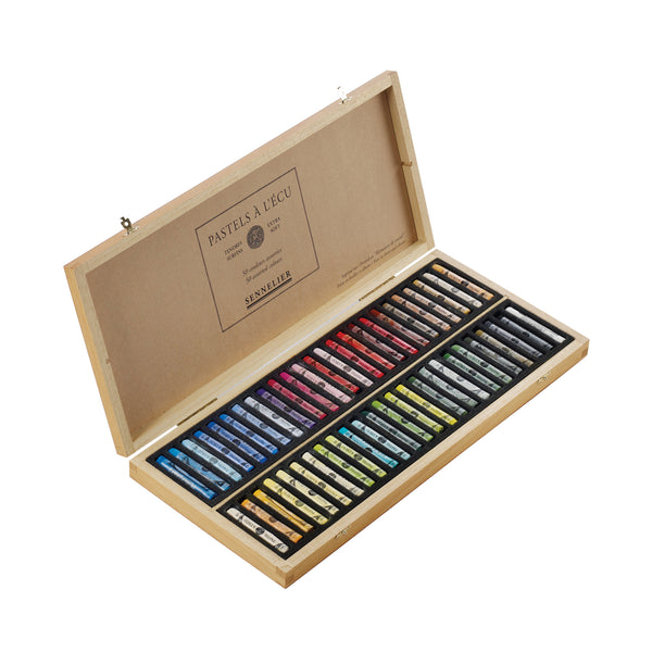 Sennelier Extra-Soft Pastel Full Stick Set - 50-Color Wood Box Set