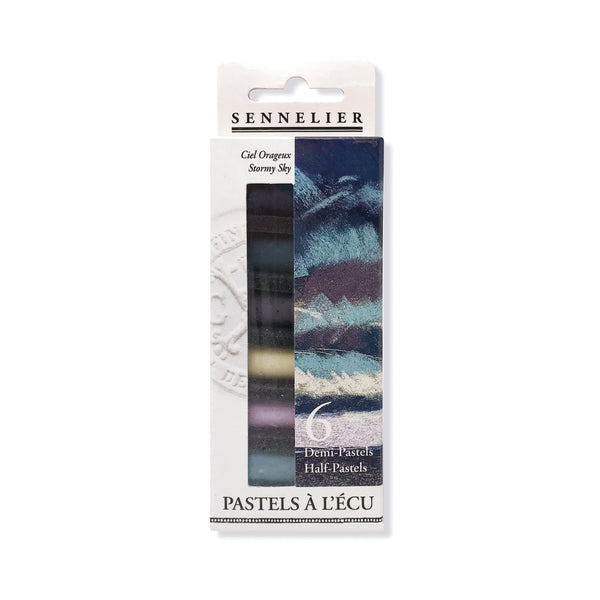 Sennelier Extra Soft Half Pastel Sticks Set of 6 Stormy Sky