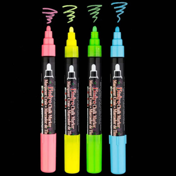 Bistro Chalk Markers - Fluorescent Set A