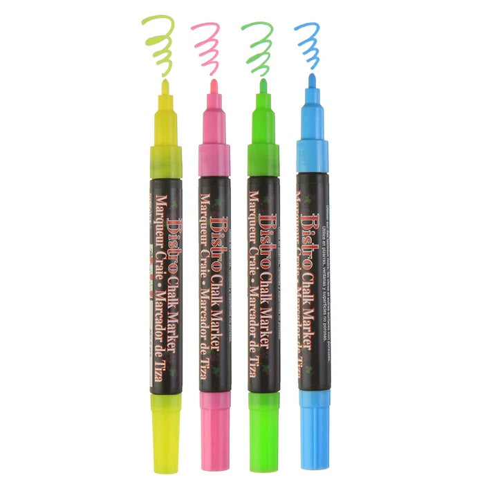 Bistro Chalk Markers - Fine Point - Fluorescent Set A