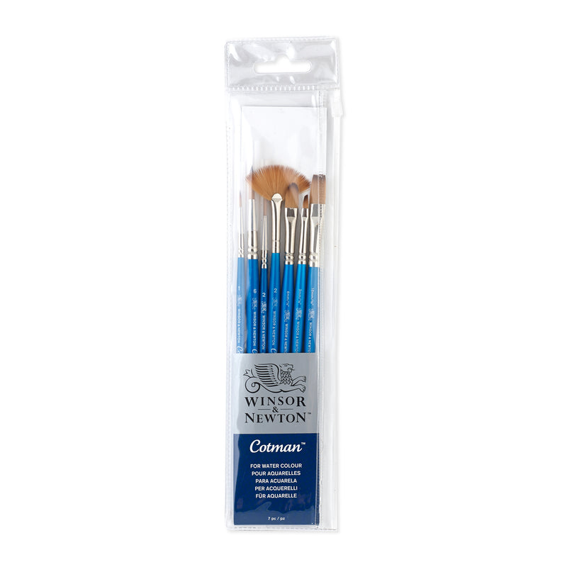 Winsor & Newton Cotman Brush 7-Pack - Assorted Shapes