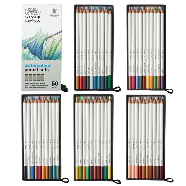 Winsor & Newton Studio Collection - 50 Watercolor Pencil Set