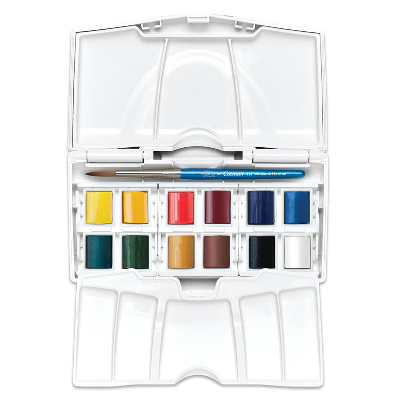 Winsor & Newton Cotman Pocket PLUS Set - 12 Half Pans