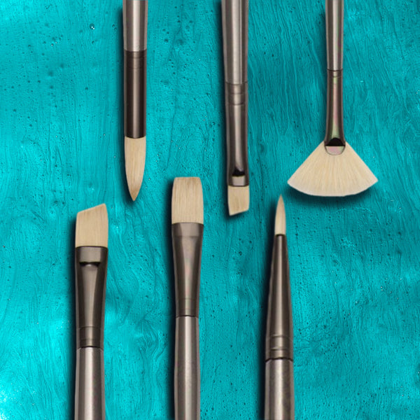 Royal Zen Series 33 Long Handled Brushes - Angular