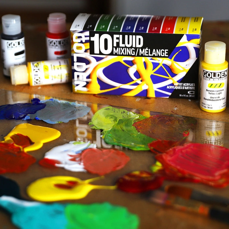 Golden Fluid Acrylic Mixing Set  10 x 1oz
