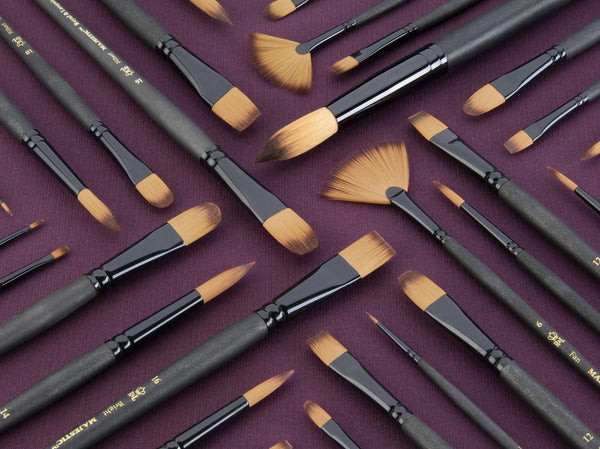 Royal Majestic Long Handled Acrylic & Oil Brushes -Fan