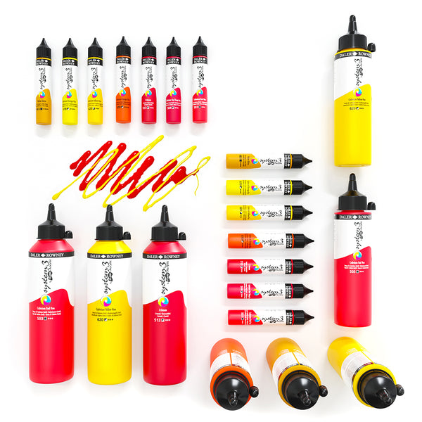 Daler-Rowney System3 Fluid Acrylics - 250ml