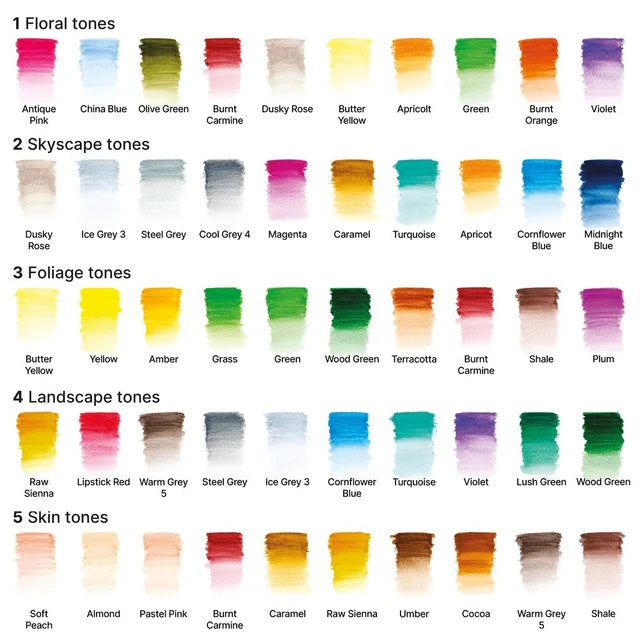 Winsor & Newton Studio Collection - 50 Watercolor Pencil Set