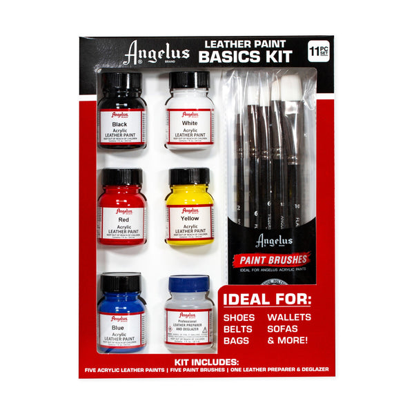 Angelus acrylic leather paint basics set