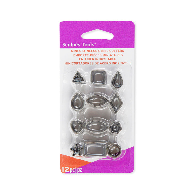 Sculpey Clay Tools Mini Metal Cutters 12 Pcs