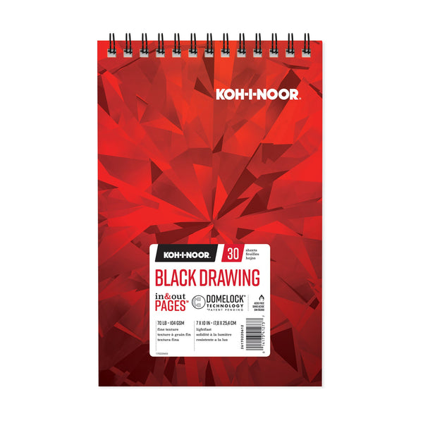Koh-I-Noor Black Drawing Pad - 7 x 10