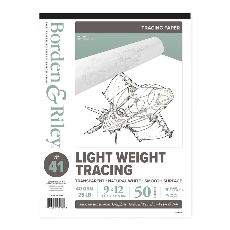 Borden & Riley No.41 Light Weight Tracing Pads - 50 Sheets