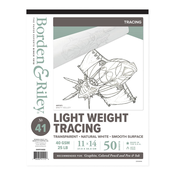 Borden & Riley No.41 Light Weight Tracing Pads - 50 Sheets