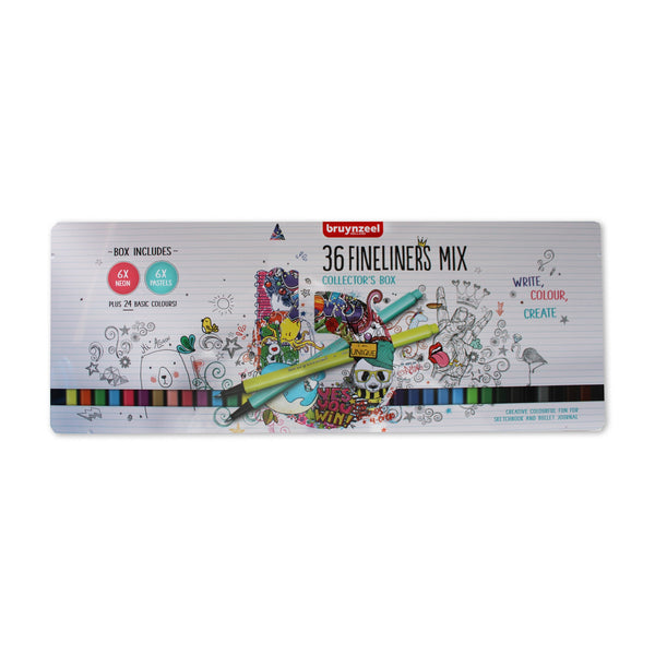 Bruynzeel Creative Fineliner Collector's Set of 36 Pens