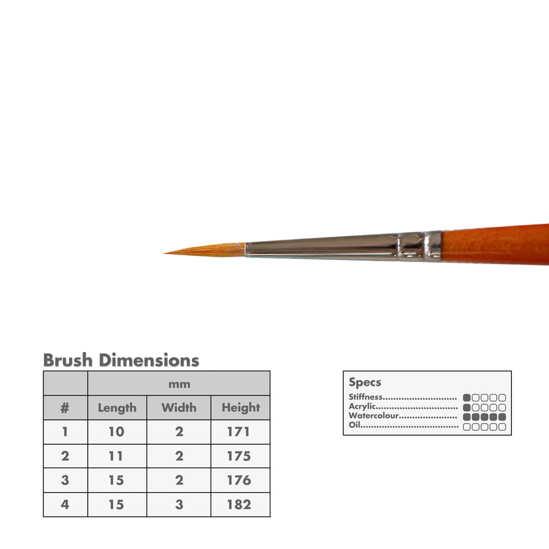 Curry's Series 49 Pony Hair Watercolour Brushes