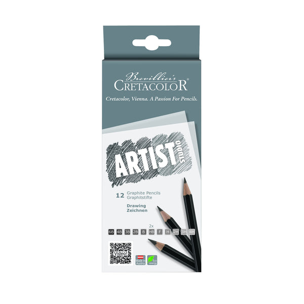 Premium Sketch Pencil Set - 12 Professional Graphite Pencils - Artist Corner
