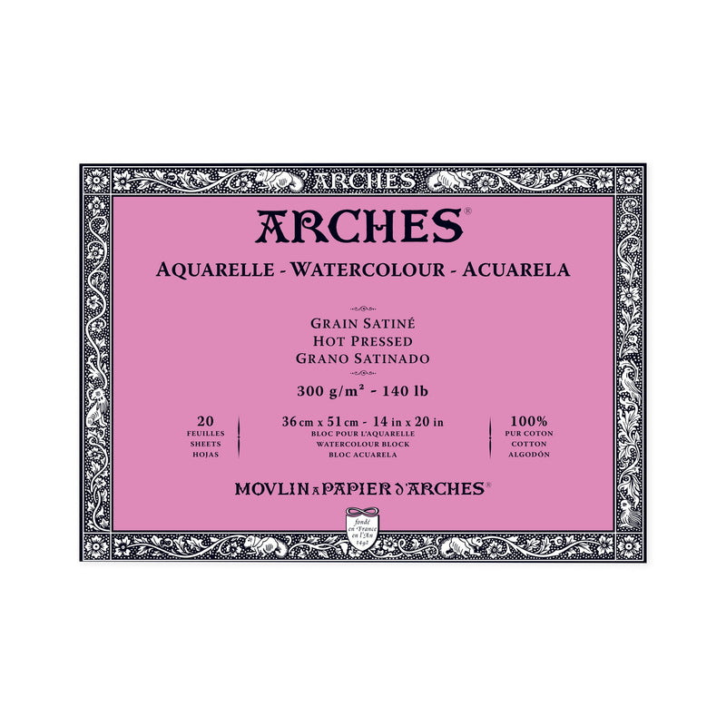 Arches Watercolor Blocks - Hot Pressed 140lb
