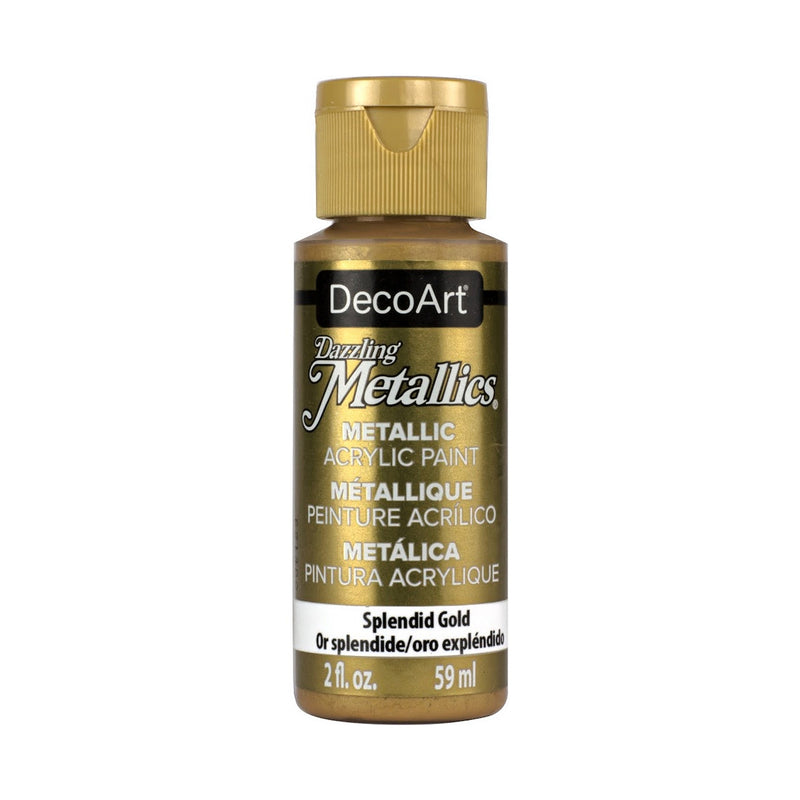 Decoart Dazzling Metallics Paint 8 oz Shimmering Silver