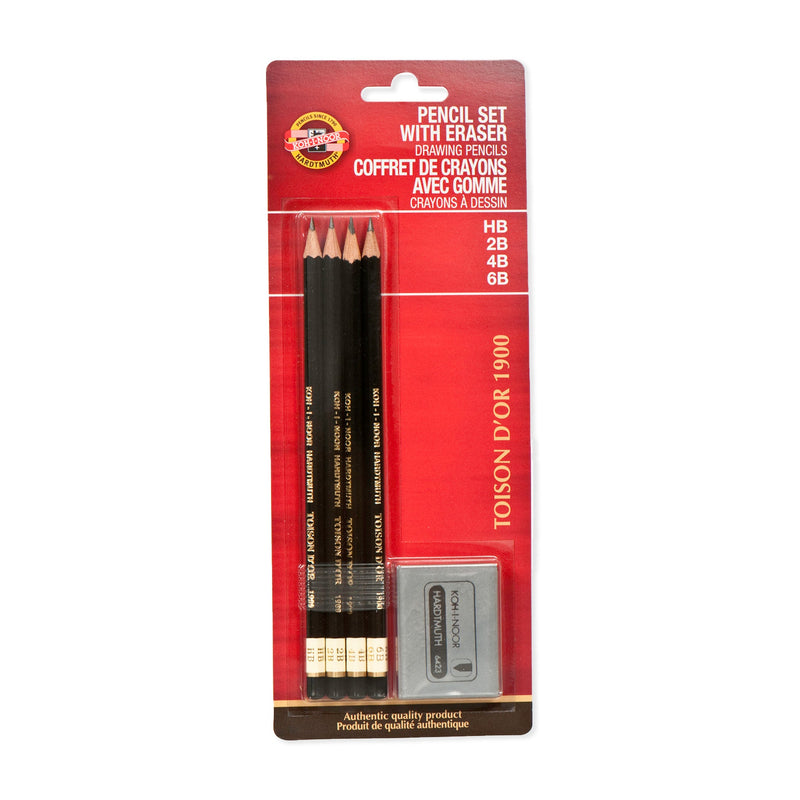 Koh-I-Noor Hardtmuth Toison d'Or 5-Piece Pencil Set