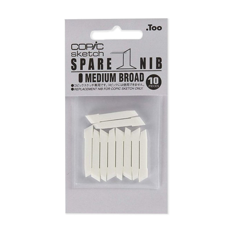 Copic Sketch Marker Nib Med Broad 10-pc