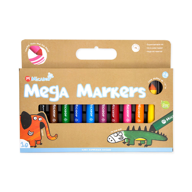 Micador Jr. Mega Markers - Set of 10