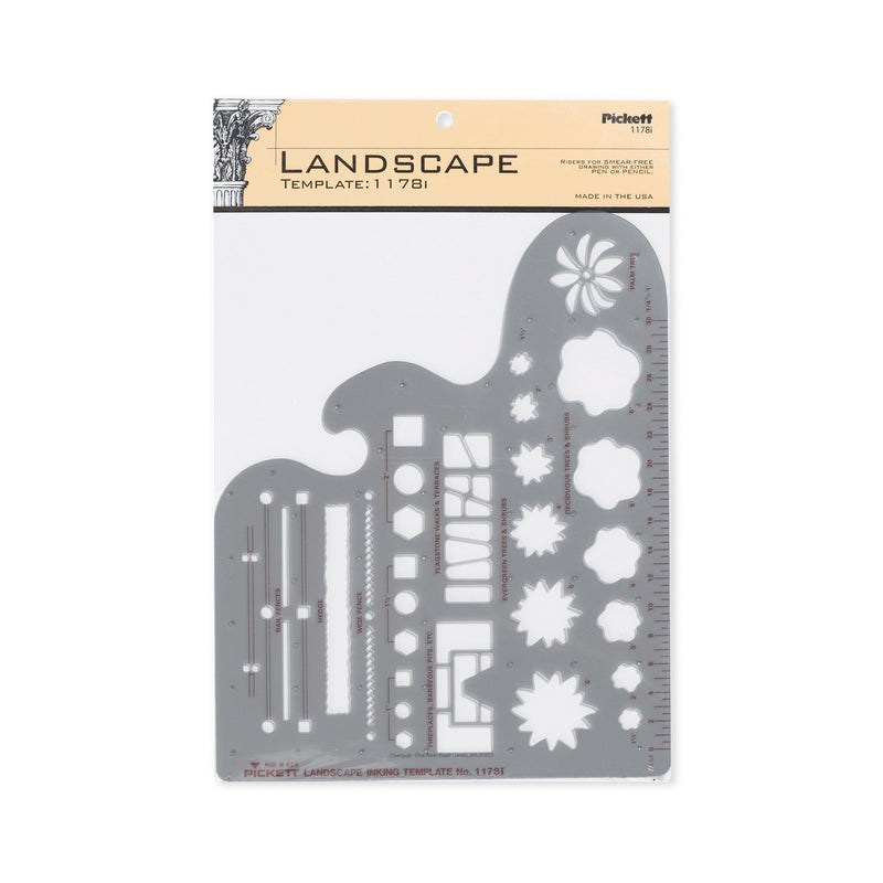 Chartpak-Pickett 1178I Landscaping Template