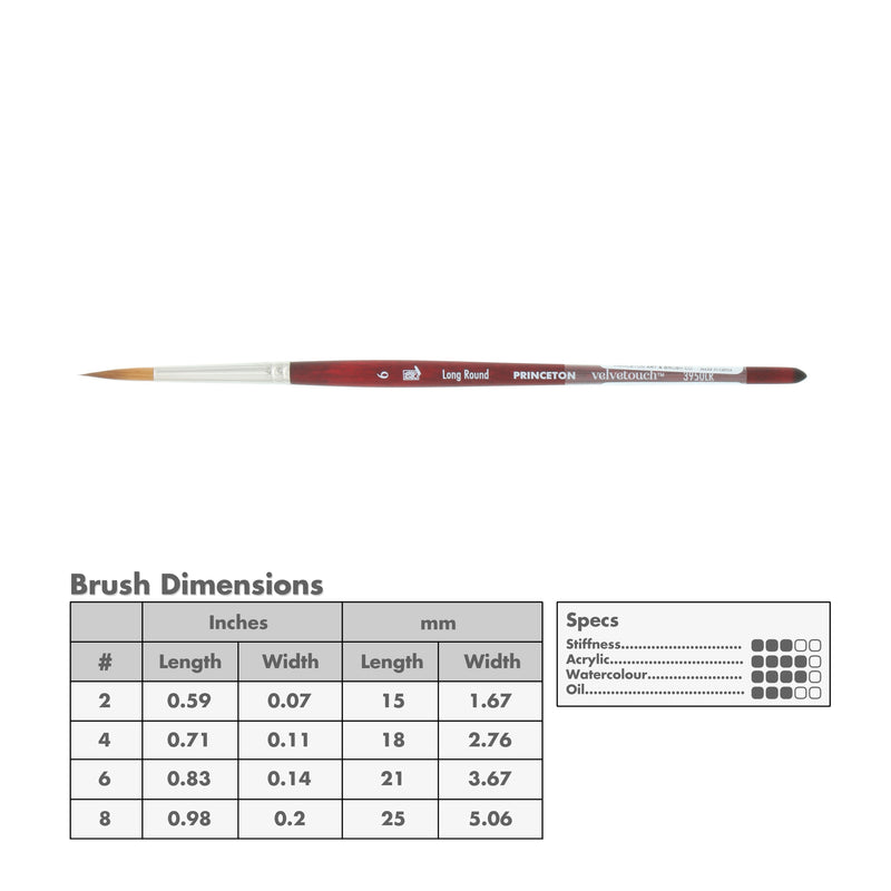 Princeton 3950 Velvetouch Mix Media Brushes