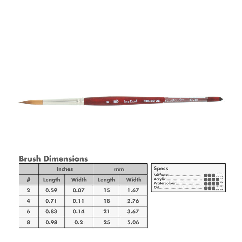 Princeton 3950 Velvetouch Mix Media Brushes