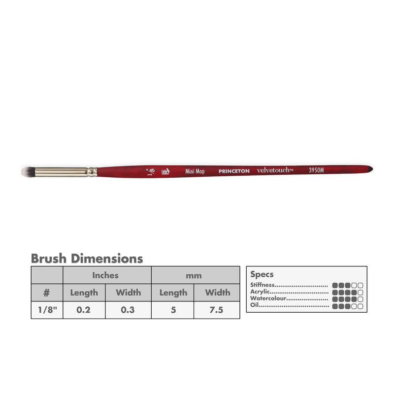 Princeton 3950 Velvetouch Mix Media Brushes