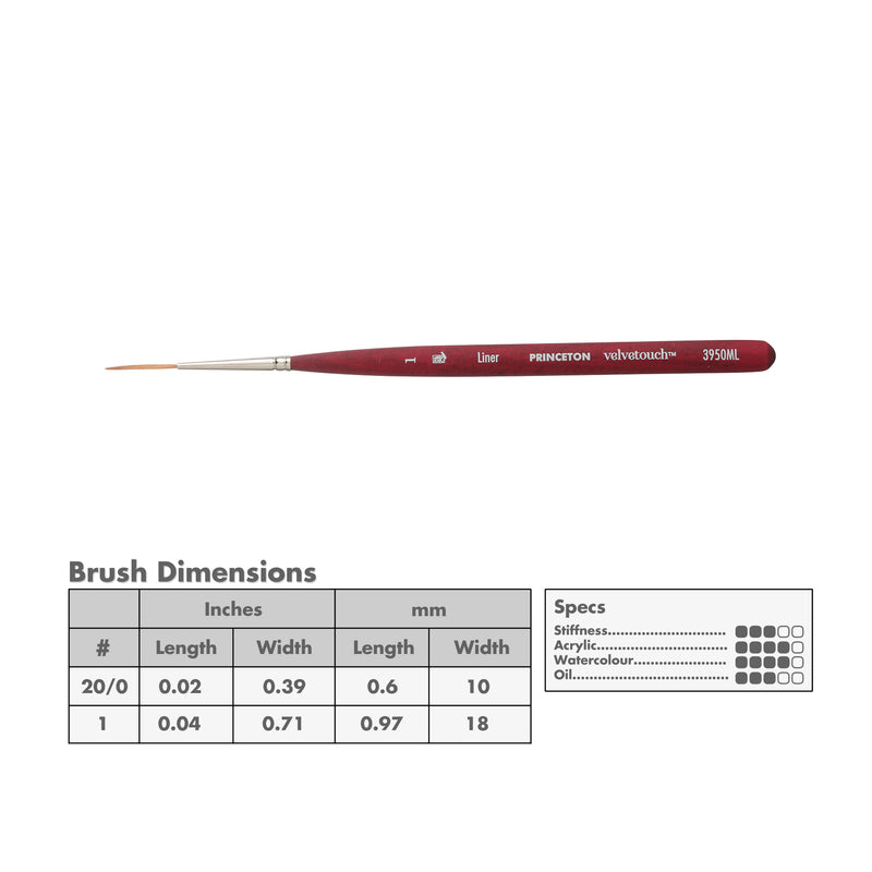 Princeton 3950 Velvetouch Mix Media Brushes