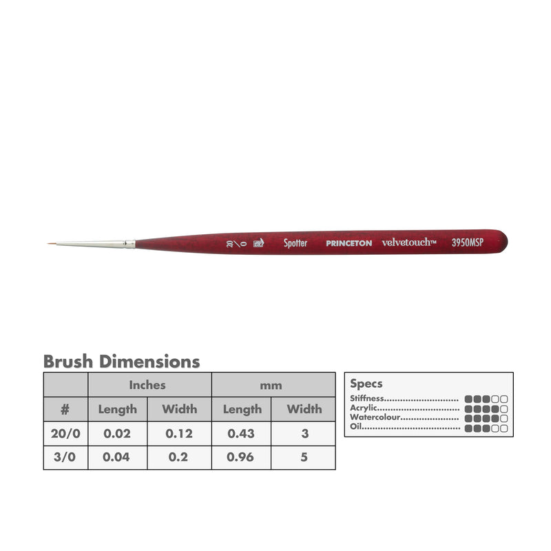 Princeton 3950 Velvetouch Mix Media Brushes