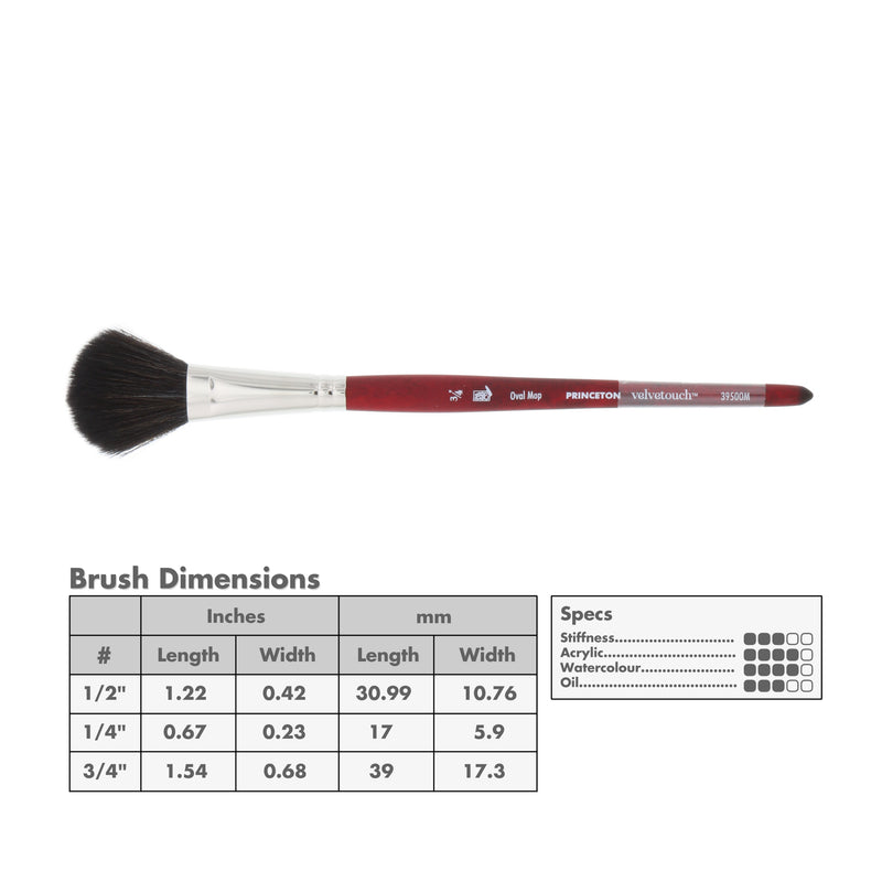 Velvetouch™ Oval Mop 1/4 by Princeton Brush