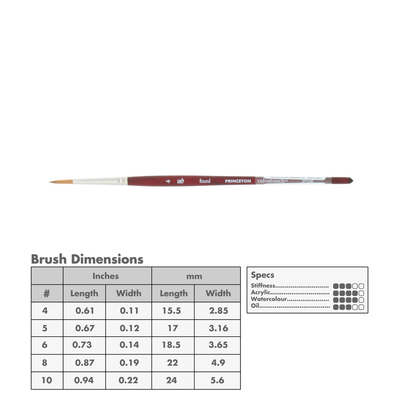 Princeton 3950 Velvetouch Mix Media Brushes