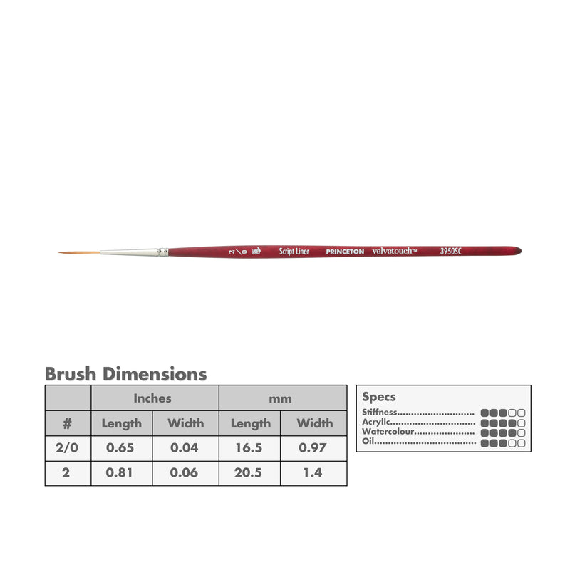 Princeton 3950 Velvetouch Mix Media Brushes