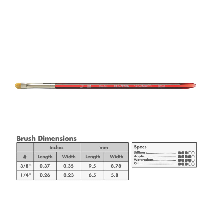 Princeton 3950 Velvetouch Mix Media Brushes