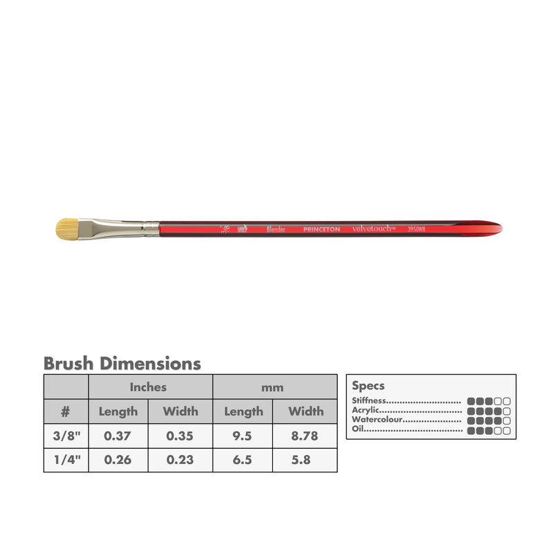 Princeton 3950 Velvetouch Mix Media Brushes