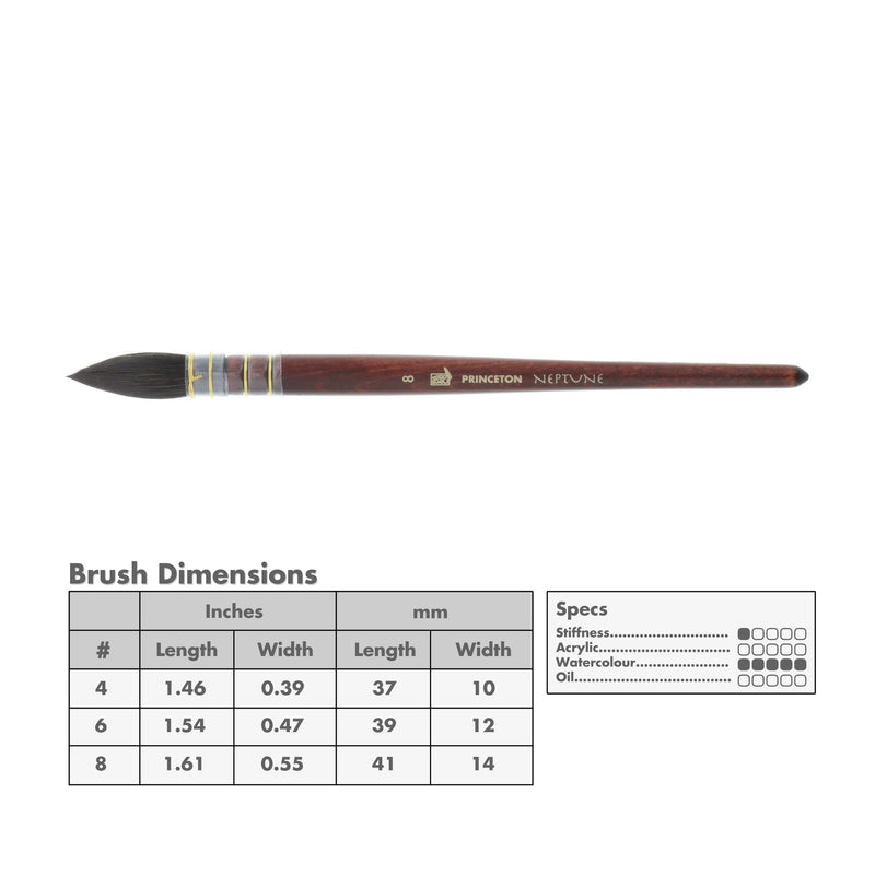 Princeton 4750 Series Neptune Watercolour Brushes