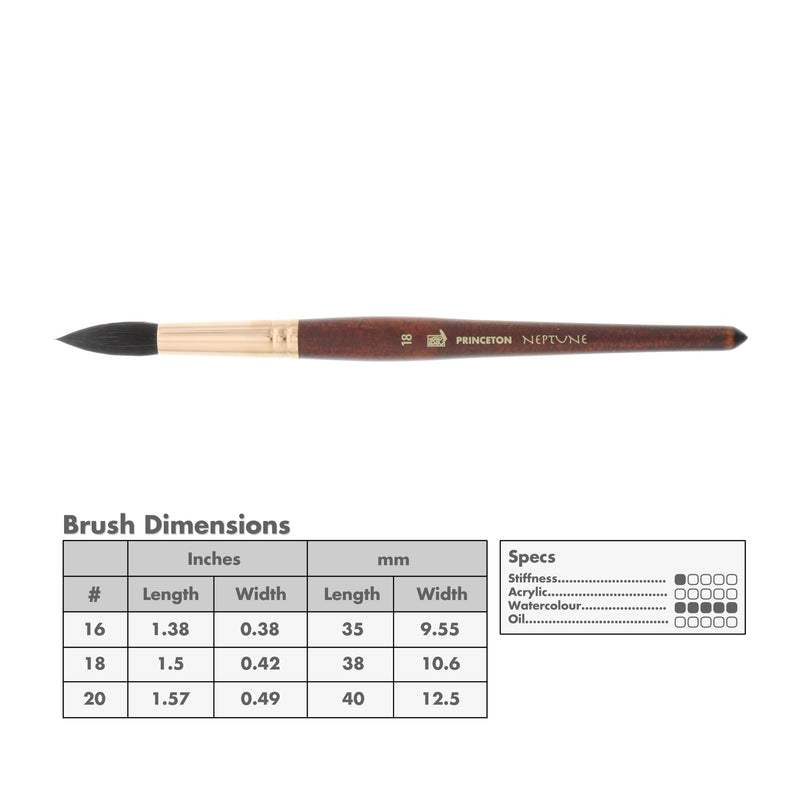 Princeton 4750 Series Neptune Watercolour Brushes