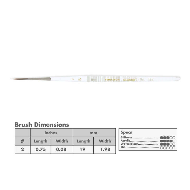 Princeton Glacier 4950 Series Synthetic Brushes