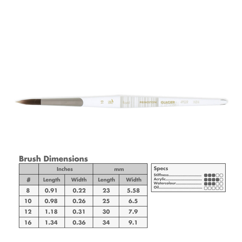 Princeton Glacier 4950 Series Synthetic Brushes