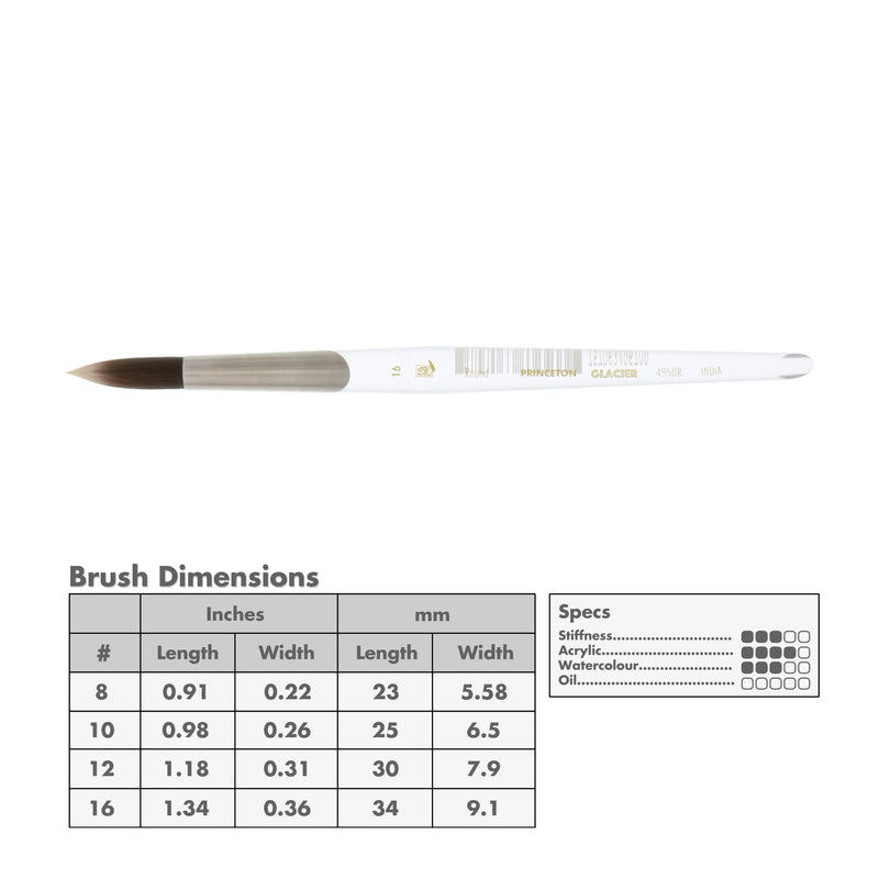 Princeton Glacier 4950 Series Synthetic Brushes