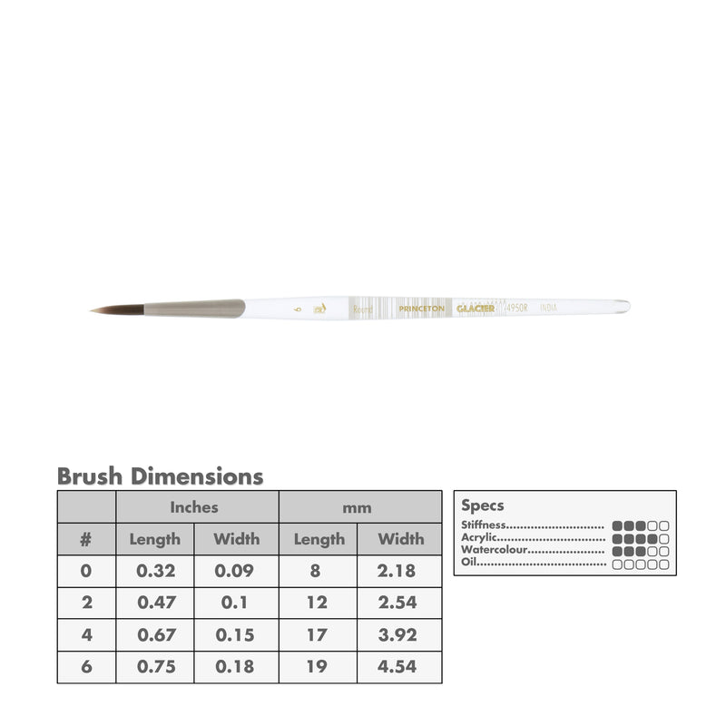 Princeton Glacier 4950 Series Synthetic Brushes