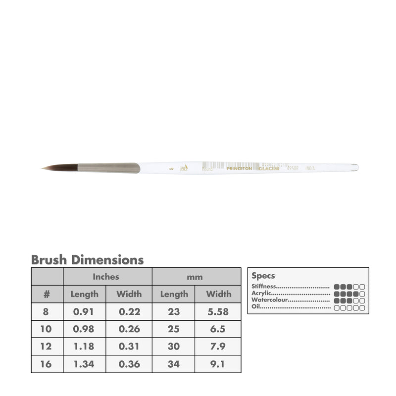 Princeton Glacier 4950 Series Synthetic Brushes