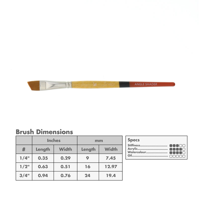 Princeton 9650 Snap! Gold Taklon Short Handle Brushes