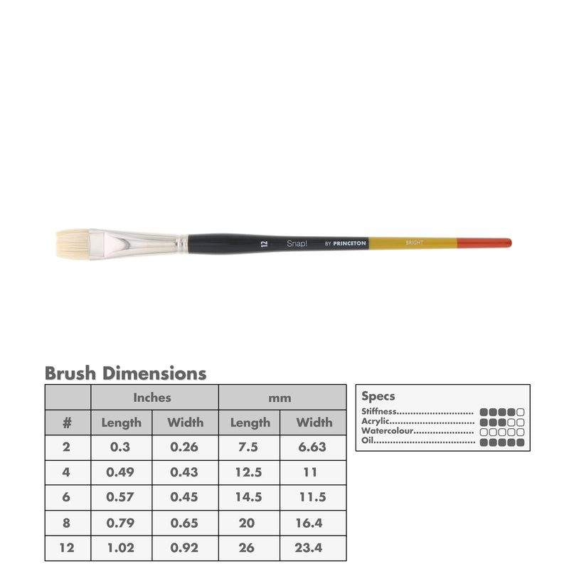 Princeton 9700 Snap! Bristle Long Handle Brushes