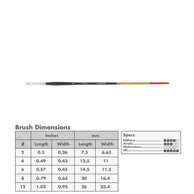 Princeton 9700 Snap! Bristle Long Handle Brushes